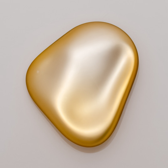 Contemporary Mirror Sculpture Gold Ocean Washed