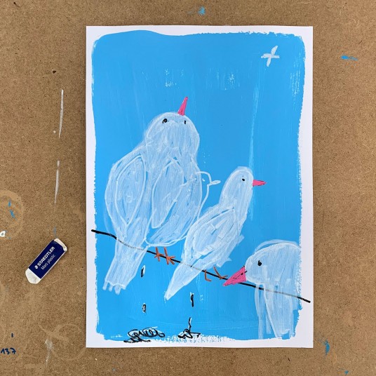 Möwen kackend (Sketch)