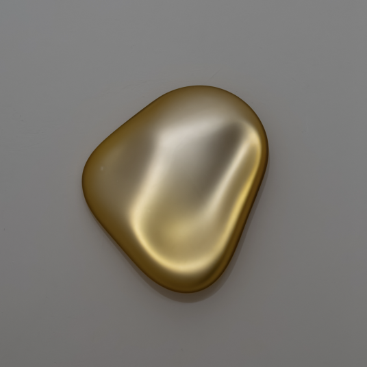 Contemporary Mirror Sculpture Gold Ocean Washed