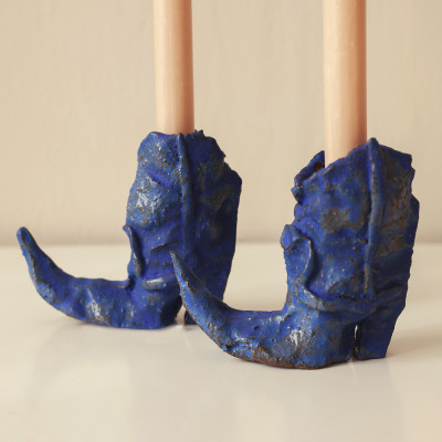 Hot Legs (Cowboy Boots blau)